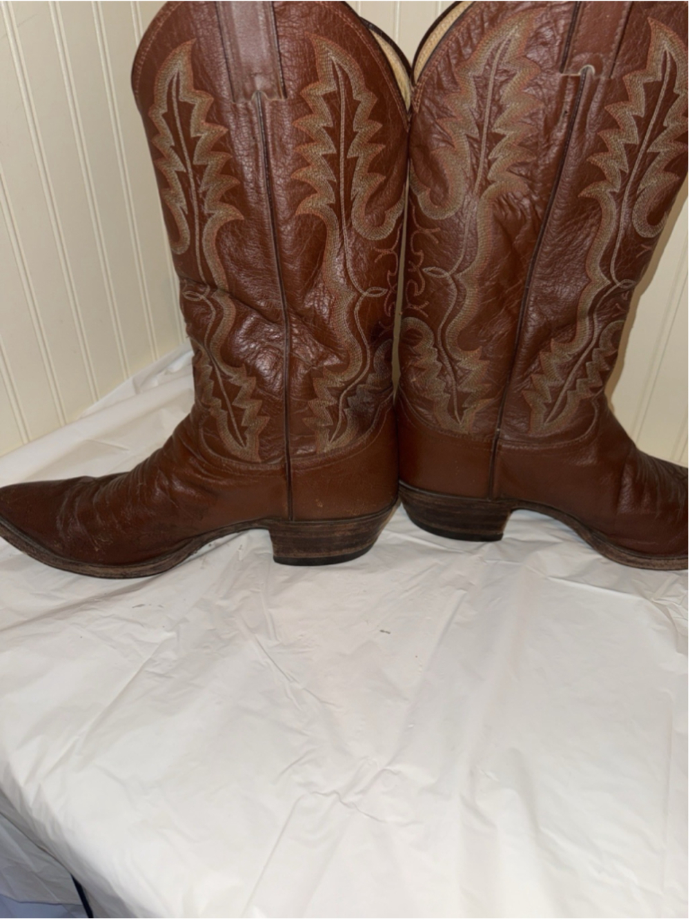 Justin Boots Mens Style 1283 9.5 D Leather Western Cowboy USA